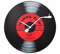 NeXtime wall clock "VINYL TAP", record design, made of glass, ø 43 cm
