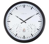 NexTime Wall clock with Thermometer and Hygrometer - 50.8cm Ø - Plastic - Black - Sunflower