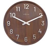 NeXtime Wall Clock, Wood, Brown, One Size