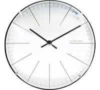 NeXtime - Big Stripe Mini Dome Clock Ø20 cm, White - White