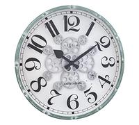 NexTime White Gear Clock - Large Wall Clock - 50cm - Moving Gears - Henry