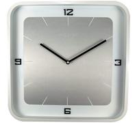 NEXTIME WHITE WOOD WALL CLOCK 40CM "SQUARE WALL"