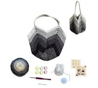 Nextloop Crochet Kit for Beginners Gradient Color Yarn Cake Basket Bag, with Step-by-Step Video Tutorials, Downloadable PDF Instruction, Easy Crochet Kit for Adults, Beginner Friendly Crochet Kit