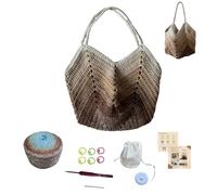 Nextloop Crochet Kit for Beginners Gradient Color Yarn Cake Basket Bag, with Step-by-Step Video Tutorials, Downloadable PDF Instruction, Easy Crochet Kit for Adults, Beginner Friendly Crochet Kit