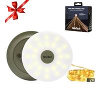 NEXTOOL Camping String Lights,Outdoor String Light with 5 Lighting Modes,Stowable Waterproof Rechargeable Camping Lights,2 in 1 USB Camping Lights for Yard Gatherings Christmas Decorations(33Ft)