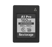 Nextorage 160GB CFexpress Type A VPG400 pSLC Japanese brand Max. write 950MB/s Max. read 950MB/s Min. sustain write 850MB/s Sony Alpha series compatibility confirmed 4K/8K RAW memory card NX-A1PRO160G