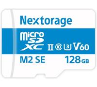 Nextorage Japan 128GB micro SD card UHS-II V60 Nikon, GoPro, Olympus, Insta360 4K video smartphone drones action camera Max read speed 280MB/s Max write speed 100MB/s NX-M2SE128G memory card