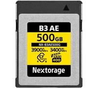 Nextorage Japan CFexpress 4.0 Type B 500GB Memory Card VPG400 8K Canon, Nikon, Fujifilm, Panasonic camera High-Speed Continuous Shooting Max read speed 3900MB/s Max write speed 3400MB/s NX-B3AE500G