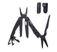 NEXTORCH MT10 16-in-1 Multi-Tool, Stainless Steel Multitool Pliers with 50Cr15MoV Pocket Knife, Huge Scissors, EDC Multitool Utility Tool for Camping Hiking Gear Outdoor Activities (Black)