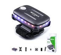 NEXTORCH UT22 Red Blue Strobe Torch, Traffic Police Warning Flashing Light, Helmet Shoulder Clip on Signal Torch, Type-C Rechargeable, Gravity Sensing, Emergency Security Warning Patrol Cycling Light