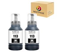 NEXTPAGE 113 Ink for Epson EcoTank 113 Compatible with Epson EcoTank ET-5150 ET-5170 ET-5800 ET-5850 ET-5880 ET-16150 ET-16650 ET-16600 Ecotank Pro ET-16680 PrinterY (2 BK)