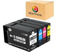 NEXTPAGE 1500XL Ink Cartridges for Canon 1500 XL Compatible with Canon MAXIFY MB2050 MB2150 MB2350 MB2750 Printer (Black Cyan Meganta Yellow)