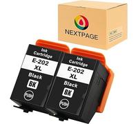 NEXTPAGE 202XL Ink Cartridges for Epson 202 202XL Ink Cartridges for Epson Expression Premium XP-6105 XP-6100 XP-6000 XP-6005 (2BK)