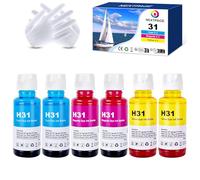 Nextpage 32XL Ink 31XL Multipack 32XL Ink Bottle 32 31 Ink 31C 31M 31Y Cyan Yellow Magenta Compatible with HP Smart Tank 510 513 514 517 532 533 534 536 539 617 670 675 720 (6 Pieces) ss)