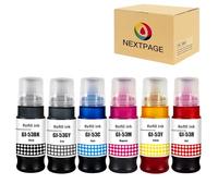NEXTPAGE GI53 GI-53 Ink Compatible with Canon Pixma GI 53 GI-53 Ink Bottle Multipack for Pixma G650 G550 Printer Black Cyan Magenta Yellow Red Grey (6 Pack)