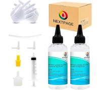 NEXTPAGE Print Head Cleaner Nozzle Cleaner for Cleaning for All Inkjet Printers Epson, Canon, HP, Light Green Liquid Printer Head Cleaning Kit Solution (2 pack cleaning)