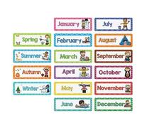 Nextpal 24 Pcs Days of Week Seasons Months Flashcards, Educational Posters Charts for Classroom, Calendar Bulletin Board Teaching Aids for Preschool Teachers Homeschool