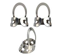 Nextpal 3 Pcs Stainless Steel Open Design Metal Finger Picks, Large Size for Banjo Guitar Dobro and String Instrument Playing, for Musicians Instrument Players and Practice Sessions Use