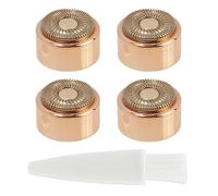 Nextpal 4 Pcs Replacement Heads for Flawless Facial Hair Remover Rose Gold, Double Ring Blades Compatible with Finishing Touch Heads, for Women Eyebrows Upper Lip Chin Hair Removal Home Travel Use