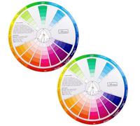 Nextpal Creative Color Wheels for the Artist, Paint Mixing Guide for Artists Quilters and Makeup Blending, Portable Color Matching Spinner for Watercolor Learning Art Class Teaching (New 9" 2pcs)