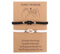 Nextpal Matching Couples Bracelets Set, Promise Bracelets for Boyfriend and Girlfriend, Long Distance Relationship Presents with Knot Design Him and Her Love for Birthday Christmas Anniversary