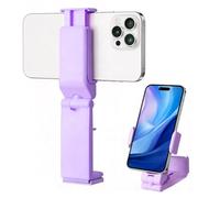 Nextpal Shower Phone Holder Waterproof, 360° Rotatable Retractable Bathroom Phone Holder with Touchscreen, Wall Mounted Shower Phone Mount Fits up to 6.6" Phones, Purple