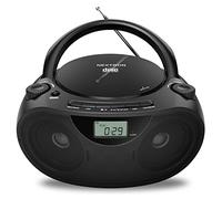 Nextron Portable Bluetooth CD Player with AM/FM Radio Stereo Sound System, CD/MP3/WMA Playback, USB and AUX Ports, Headphone Jack, LCD Display, AC/DC Works