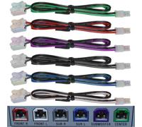 Nextronics 6 Home Theater Speaker Cables for Sony Samsung Etc/4.2mm Connectors/Includes Tool-Free Wire Crimp Splices/24 inches each