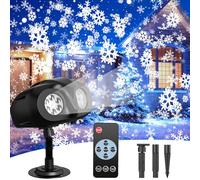 Nextronix Christmas Projector Lights Outdoor Indoor, LED Snowflake Projector Lights IP65 Waterproof, Adjustable Rotating Holiday Projection Lamp Decoration for Christmas Xmas Holiday, New Year, Party