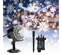 Nextronix Christmas Projector Lights Outdoor Indoor, LED Snowflake Projector Lights IP65 Waterproof, Moving Rotating Holiday Projection Lamp Decoration for Christmas Xmas Holiday, New Year, Party