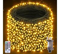 Nextronix Christmas Tree Fairy Lights-1000LEDs 100m String Lights Mains Powered Outdoor Indoor with 8 Modes Remote, IP44 Waterproof Outside Lights for Garden/Window/Bedroom Party halloween Decorations