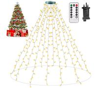 Nextronix Christmas Tree Lights Indoor - 300 LEDs 2.5mX12 Strands Outdoor Christmas Lights with 8 Modes/Remote/Timer, Waterproof Xmas Fairy Lights Easy to Install for 1-2.5M Christmas Tree Decorations