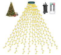 Nextronix Christmas Tree Lights Indoor - 400 LEDs 2.5mX16 Strands Outdoor Christmas Lights with 8 Modes/Remote/Timer, Waterproof Xmas Fairy Lights Easy to Install for 1-2.5M Christmas Tree Decorations