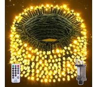 Nextronix Fairy Lights - 200LEDs 20m String Lights Mains Powered Outdoor Indoor with 8 Modes Remote, IP44 Waterproof Christmas Tree Lights for Garden/Window/Bedroom Party Halloween Decorations