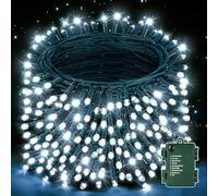 Nextronix Fairy Lights Battery Operated - 20m 200LEDs Christmas Battery Fairy Lights Indoor with 8 Modes Timer, IP44 Waterproof Outdoor String Lights Cool White for Garden/Bedroom/Camping/Gazebo/Tree