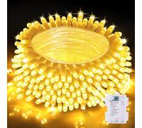 Nextronix Fairy Lights Battery Operated- 20m 200LEDs Warm White String Lights Indoor with 8 Modes Timer, IP44 Waterproof Outdoor Christmas Lights for Halloween Decorations Garden Bedroom Party Tree