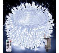 Nextronix Outdoor Christmas Tree Lights, 20M 200 LEDs Xmas Fairy Lights Indoor Mains Powered with 8 Modes/Timer/Remote, IP44 Waterproof Outside Garden String Lights for Patio Bedroom Party