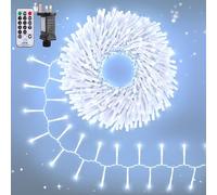 Nextronix Outdoor Cluster Christmas Lights: 15m 1000LEDs Christmas Tree Lights Mains Powered with 8 Modes/Remote, Xmas String Lights for Bedroom/Garden/Outside/Window/Party Halloween Decorations