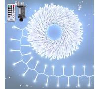 Nextronix Outdoor Cluster Christmas Lights: 9m 600LEDs Christmas Tree Lights Mains Powered with 8 Modes/Remote, Xmas String Lights for Bedroom/Garden/Outside/Window/Party Halloween Decorations