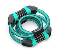 NextSeal Electric Scooter Lock, 12MM Dual Cable Bike Lock, Anti Theft Bike Locks with 5-Digit Combination, Lightweight Bicycle Locks 41.34inch, Accessories for Scooter, Bicycle, Motorcycle (Teal)