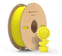 NextShapes Matte PETG Filament 1.75mm 1kg, Dimensional Accuracy +/- 0.02mm, Matte Surface & Low Warping, Hides Layer Lines, High Toughness, Compatible with Most FDM 3D Printers (Yellow, 1000g)