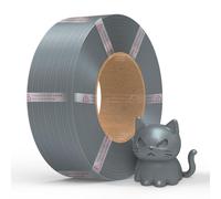 NextShapes PETG Filament Refill 1.75mm, 1kg Refilament for Reusable Spool, High Strength, Low Stringing, Fit for Bambu Lab and Most 3D Printers, No-Spool petg Silver