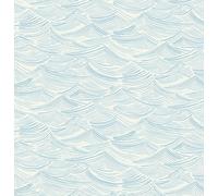 NextWall Bayside Waves Coastal Peel and Stick Wallpaper (Sky Blue)