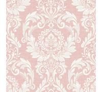 NextWall Cora Damask Peel and Stick Wallpaper (Light Pink)