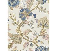 NextWall Kianna Jacobean Floral Peel and Stick Wallpaper (Parchment)