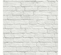 NextWall Vintage Whitewashed Brick Peel and Stick Wallpaper