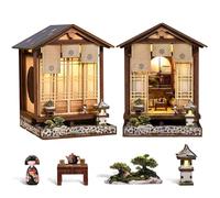 Nextyu Moss-Lantern Harmony Garden Book Nook Kit, Japanese Style with Light