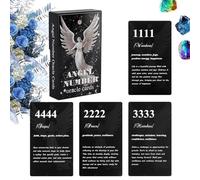 NexUap Angel Numbers Oracle Cards, Angel Oracle Deck, Oracle Cards for Beginners, 400 GSM Coated Paper Oracle Cards, Life Oracle Cards, Family Party Oracle Cards, Black