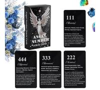 NexUap Angel Numbers Oracle Cards - Beginner's Angel Oracle Deck, 400 GSM Coated Paper, Best for Family Parties
