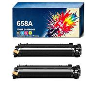 NexulKyi Toner cartridge replacements compatible with the 658A: W2000A, W2001A, W2003A and W2002A, suitable for M751dn and M751n printers, black